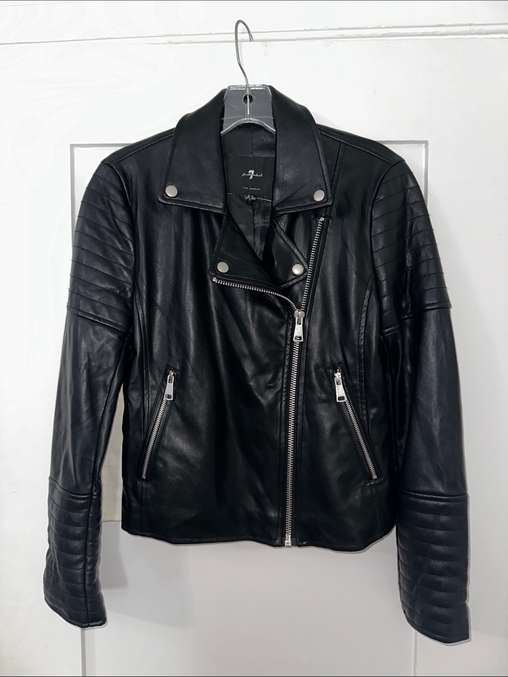 7 FOR ALL MANKIND | Faux Leather Moto Jacket